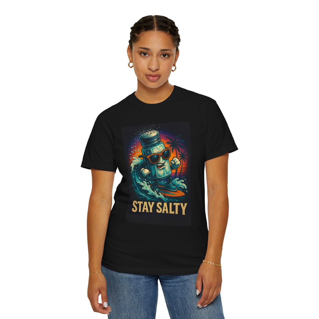 Stay Salty Beach T-Shirt — Funny Coastal Pun Tee for Beach Lovers